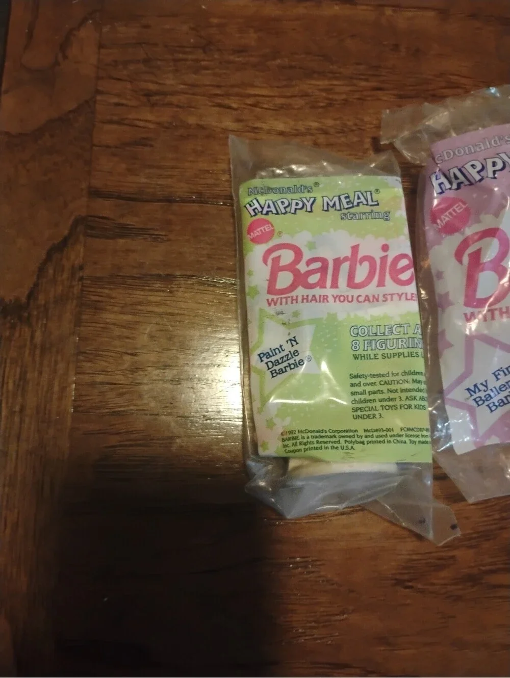 Vintage Barbie Happy Meal Figurines Set of 3 - New in Original Packaging